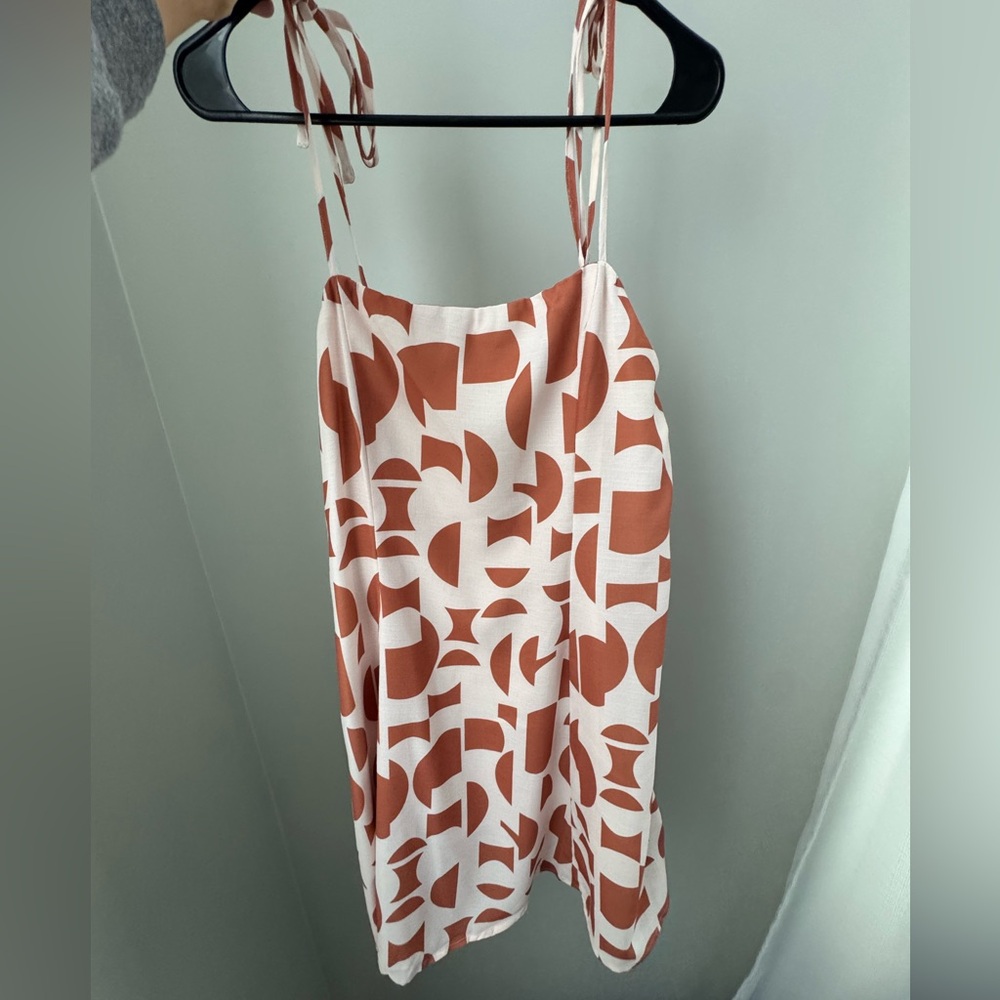 Geometric Print Sleeveless Dress